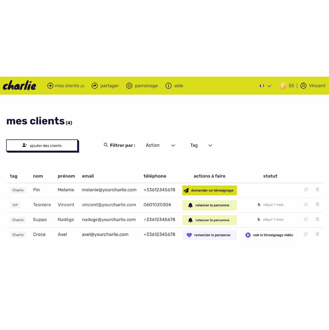 charlie outil en ligne facile